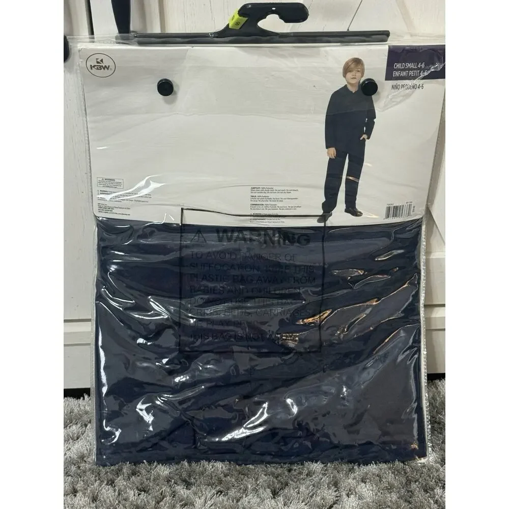 Navy Blue Killer Coveralls Child Costume Size Small 4-6 Michael Myers Jumpsuit